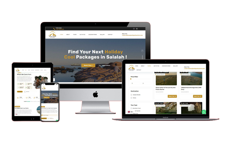 تصميم وبرمجة منصة الكترونية السياحة العتيقة