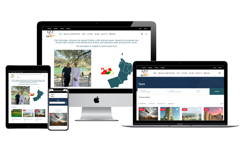 تصميم وبرمجة منصة الكترونية الطموح السهل للجولات السياحية